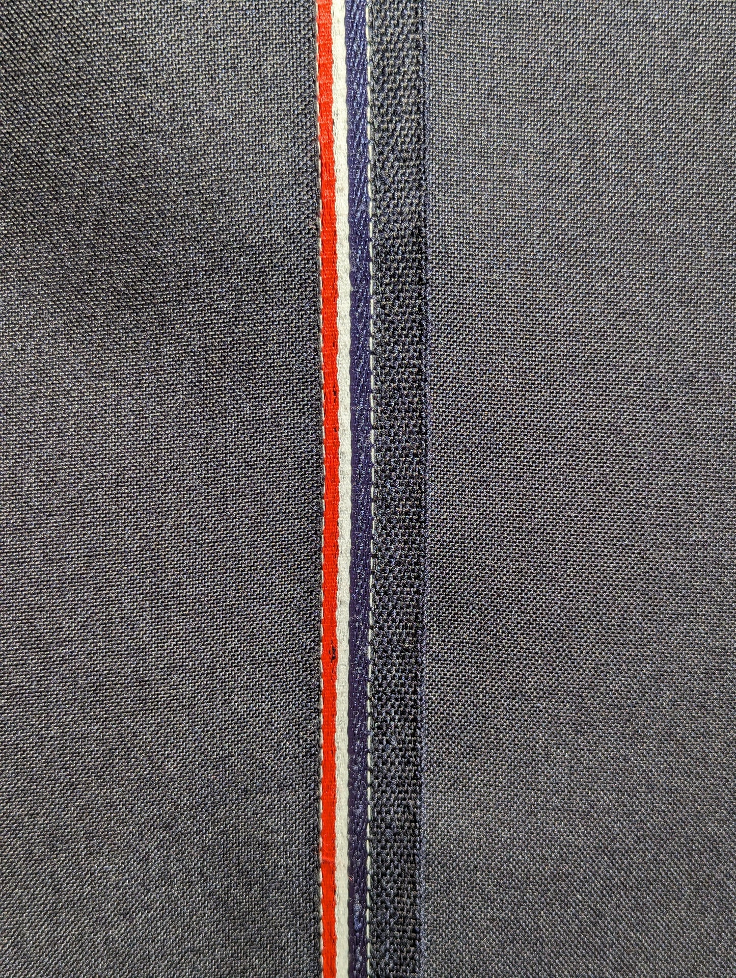 Thom Browne Navy Wool Mohair RWB Selvedge Blazer